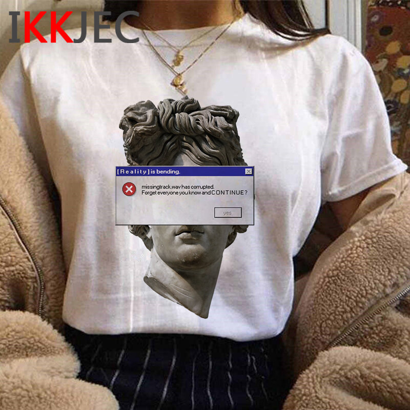 Camiseta estética de Michelangelo para mujer, ropa de calle estética ulzzang japonesa, top de verano 2021