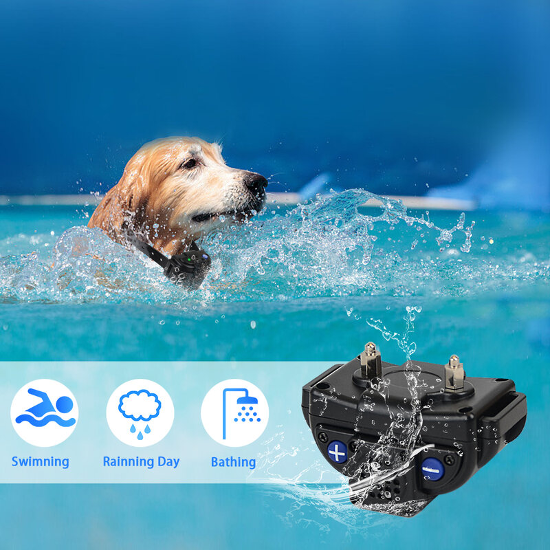 2Km Kerah Pelatihan Anjing dengan Walkie-talkie Kerah Pelatihan Tahan Air Bip Getaran Getaran Anjing Yang Dapat Diisi Ulang untuk Anjing Kecil Besar