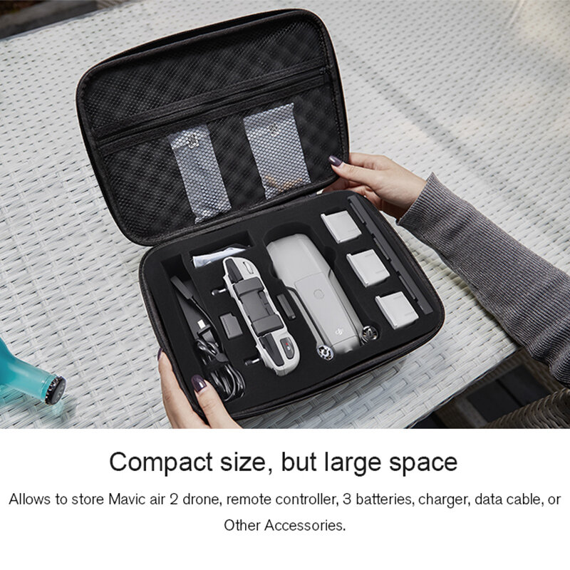 Portable Storage Tasche Für DJI Mavic Air 2 Reise Fall Hohe Kapazität Handtasche Tragen-beständig Hard Cover Shell Box drone Zubehör