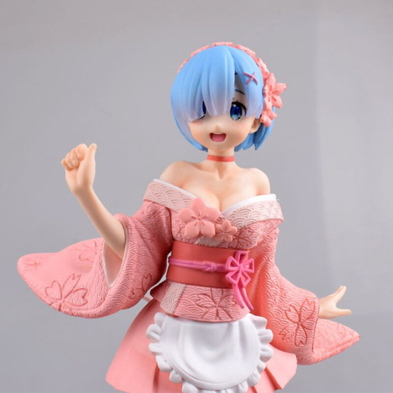 Re Zero – figurine Sakura Rem en PVC pour fille, 23CM, jouet d'action, Kawaii, décoration de bureau/voiture, cadeau d'ornements