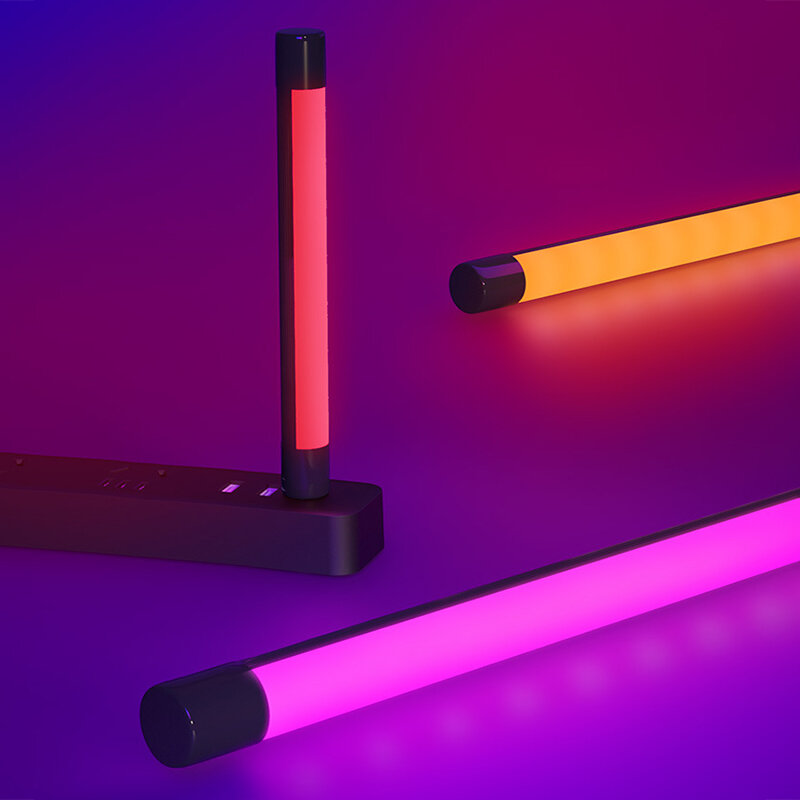 Lámpara de Selfie alimentada por USB, lucios de belleza en vivo, luz de relleno LED portátil RGB, luz nocturna de atmósfera colorida, palo de iluminación de fotografía