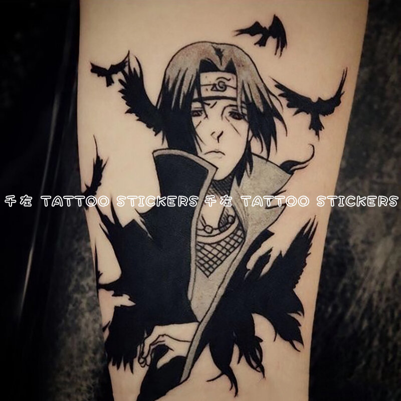 1 peça Tatuagem adesiva temporária Naruto tattoo akatsuki uchiha