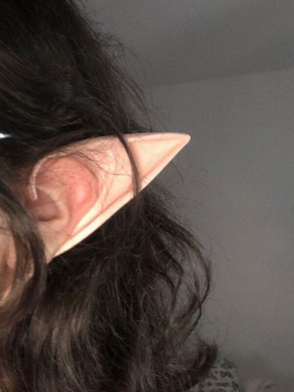 Halloween novo elf bonito orelhas de látex cosplay adereços festa fantasia cidade meninas pontas orelhas
