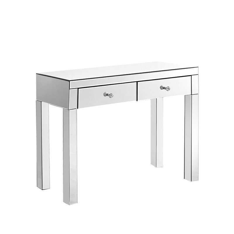 Minimalism Bedroom Makeup Furniture Beautify Mirrored Dressing Table Console table Corner table Dresser Lines Sculpture