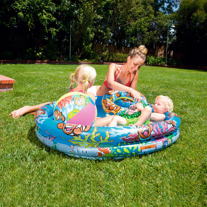 OLOEY-풍선 아기 수영장, 휴대용 야외, 어린이 세면대, 욕조, 접을 수 있는 어린이 수영장, 아기 수영장, 놀이, 물