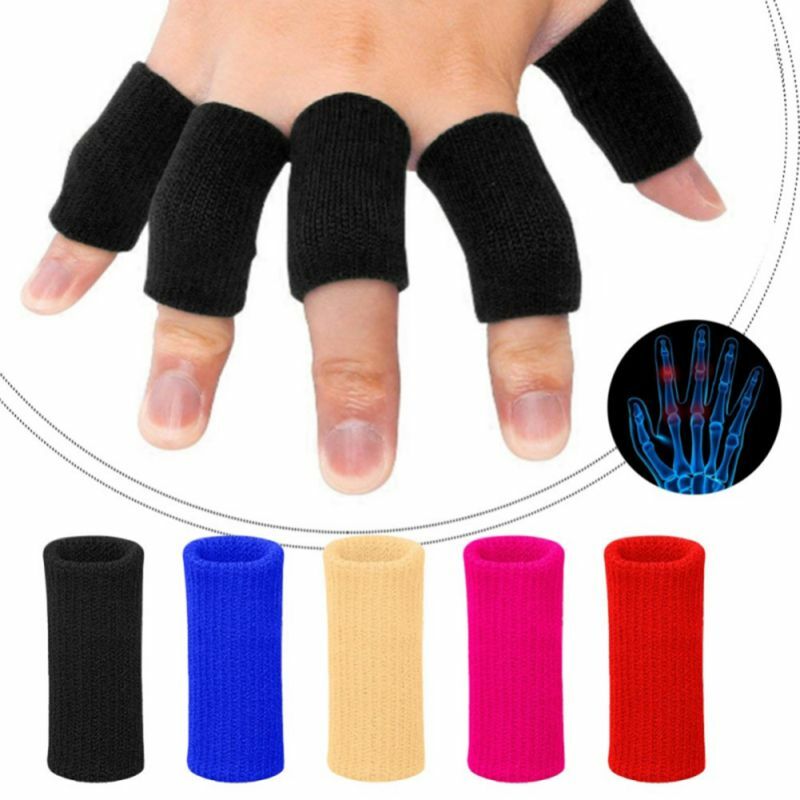 Protetor de dedos para vôlei com 10 lâminas, capa protetora lavável para ponta do dedo, esportes