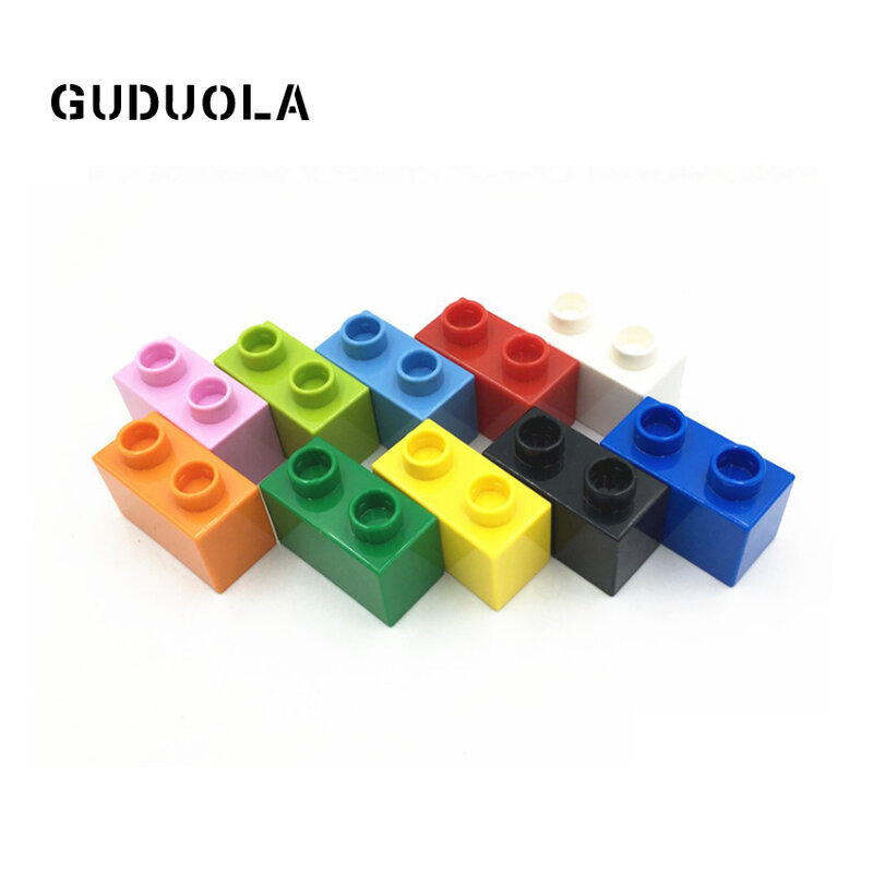 45 pz/lotto grandi mattoncini 1x2dots Building Blocks parti giocattolo creativo accessori in blocchi per i bambini di bassa età regalo