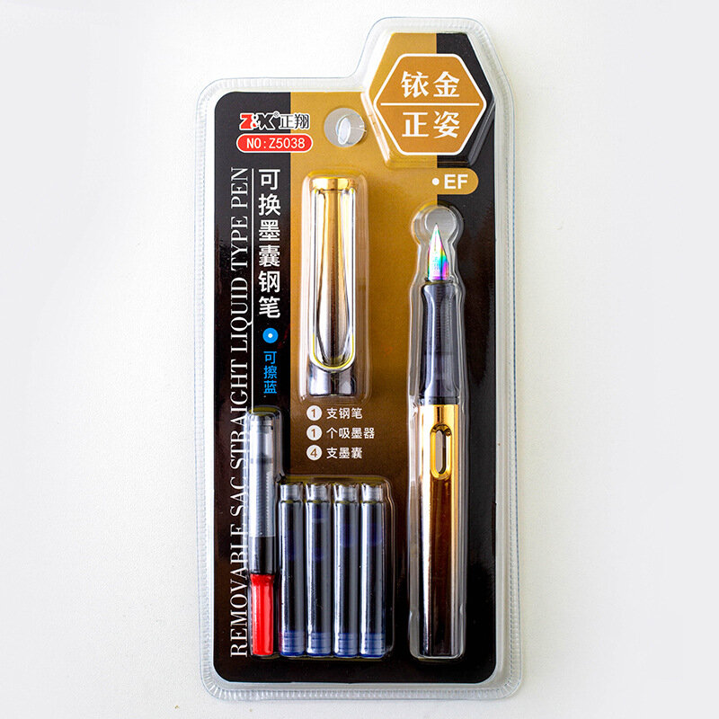 Nuovo pennino stilografica EF bella trama colorata eccellente scrittura penna per correzione postura scuola per bambini