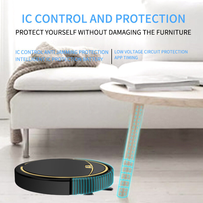 2800PA Vacuum Cleaner Robot Smart Remote Control Auto Cleaning Machine Floor Sweeping Wireless  Wet Dry  For Home Vacuum Cleaner