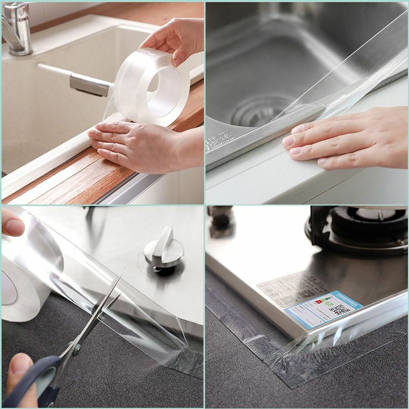 Nano Strong Waterproof Tape Bathroom Kitchen Shower Repair Mould Proof Tape Sink Bath Sealing Strip Waterproof Self Adhesive