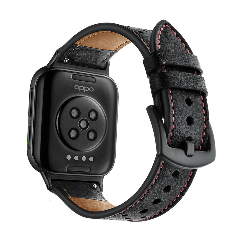 Correa de cuero genuino para Oppo 2, pulsera de repuesto de 46mm, accesorios de reloj inteligente, 46mm
