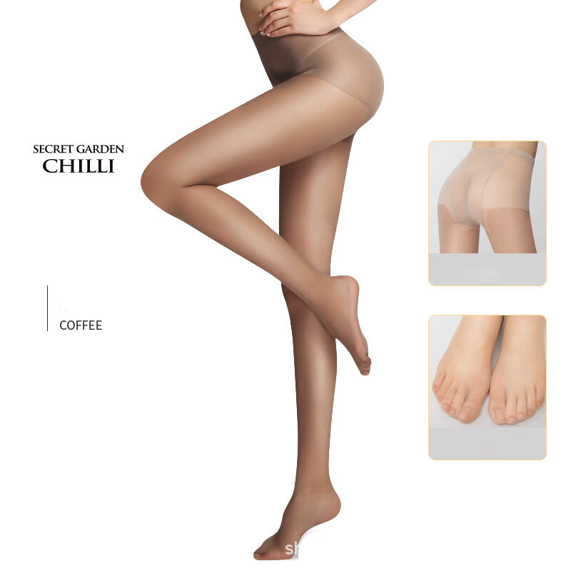 Mulheres sexy náilon meia-calça senhoras rasgo resistente respirável elástico meias finas cintura alta charme meia-calça
