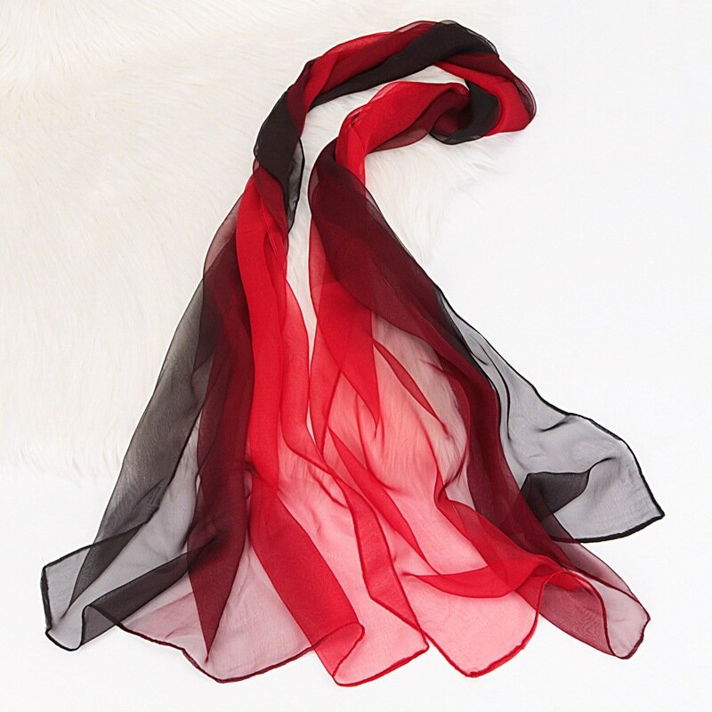 Foulard en soie pour femmes, écharpes, châles, enveloppes, doux, décoratif, pour les chaises de filles