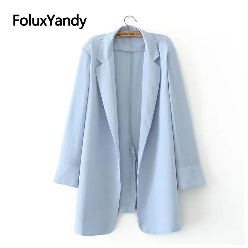KKFY4369-Chaqueta holgada de chifón para mujer, abrigos de talla grande, color azul cielo, negro, XXXL, 4XL, Primavera