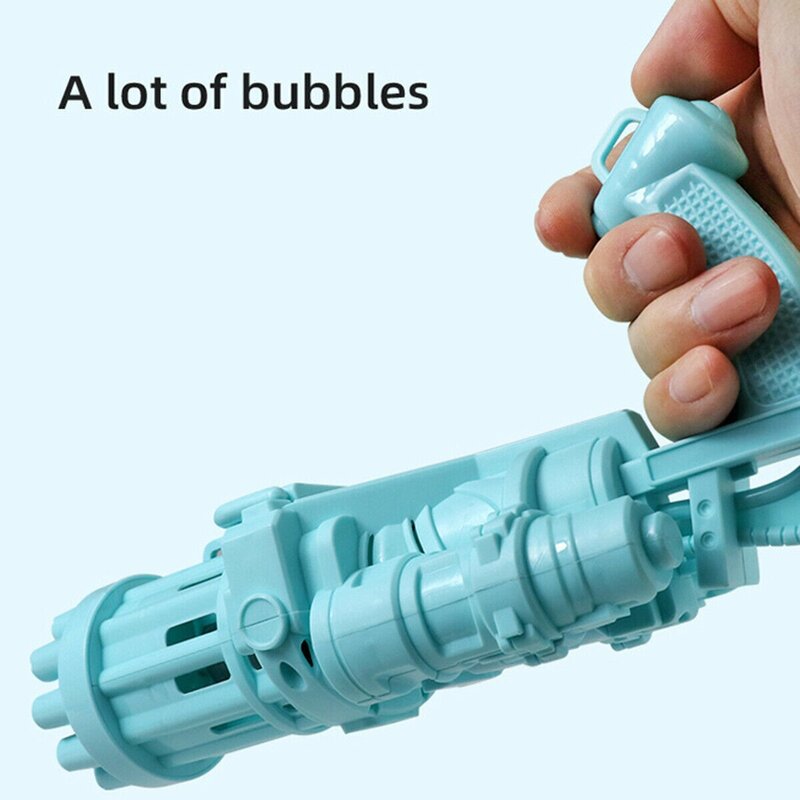 Gatling bolha arma brinquedos de refrigeração verão divertido máquina bolha automática presente do miúdo