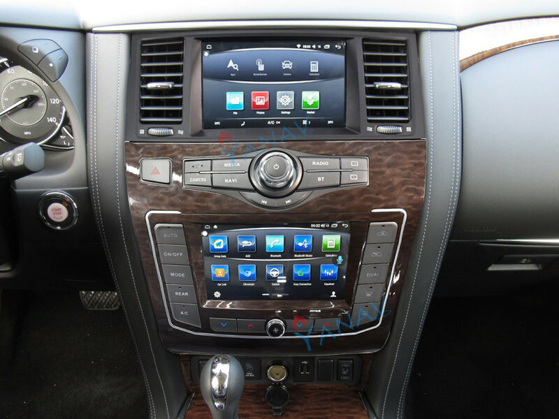 2DIN radio samochodowe Android odbiornik stereo dla-nissan patrol Y62/infiniti QX80 2012-2019 wideo samochodowe multimedia odtwarzacz MP3 podwójny ekran