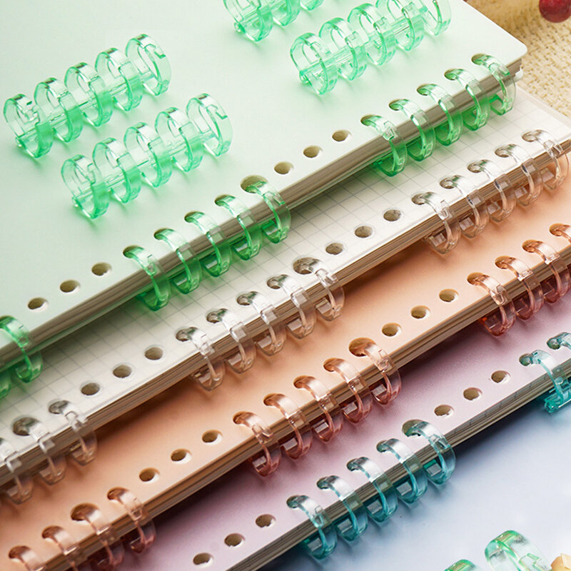 6 шт., прозрачные цветные пластиковые зажимы для блокнота