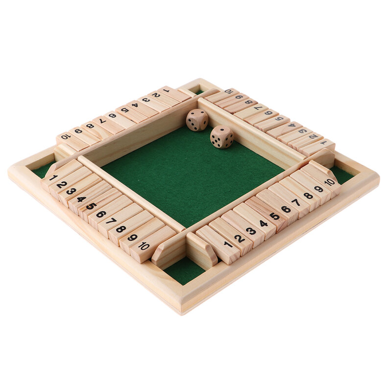 Jogo de tabuleiro de luxo com 4 lados e 10 números, conjunto de caixa para festa em dado, clube e jogos para famílias adultos