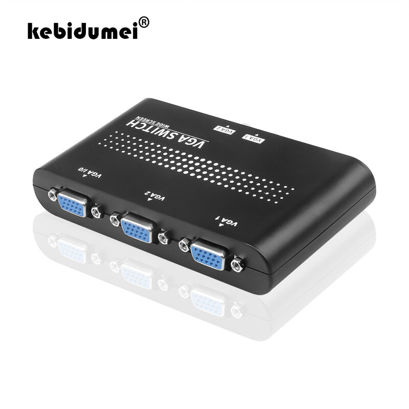 Kebidumei-comutador 2 em 1 para saída, vga/svga, vídeo bidirecional, compartilhamento manual, box, lcd, pc