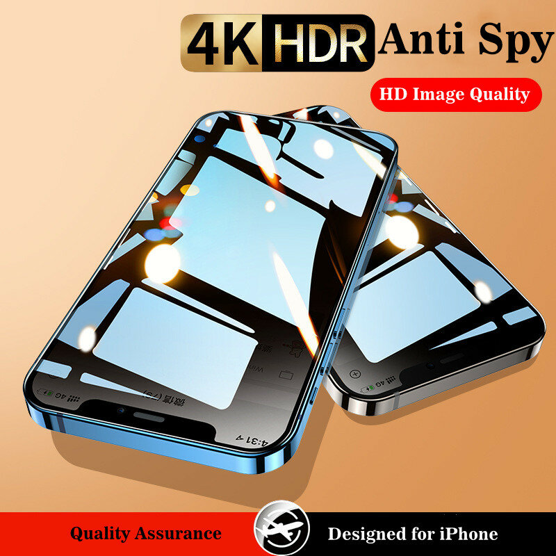 Anti spy vidro para iphone 13 pro max 11 12 pro max capa completa anti peeping vidro protetor iphone para xs max xr 7 plus 8plus