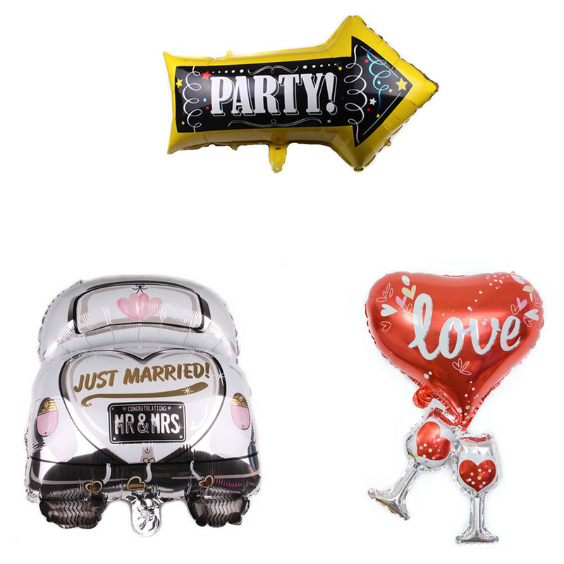 Balão metalizado para decoração de festa, coração, dia dos namorados, aniversário de feliz aniversário, bola de ar, chá de bebê, suprimentos