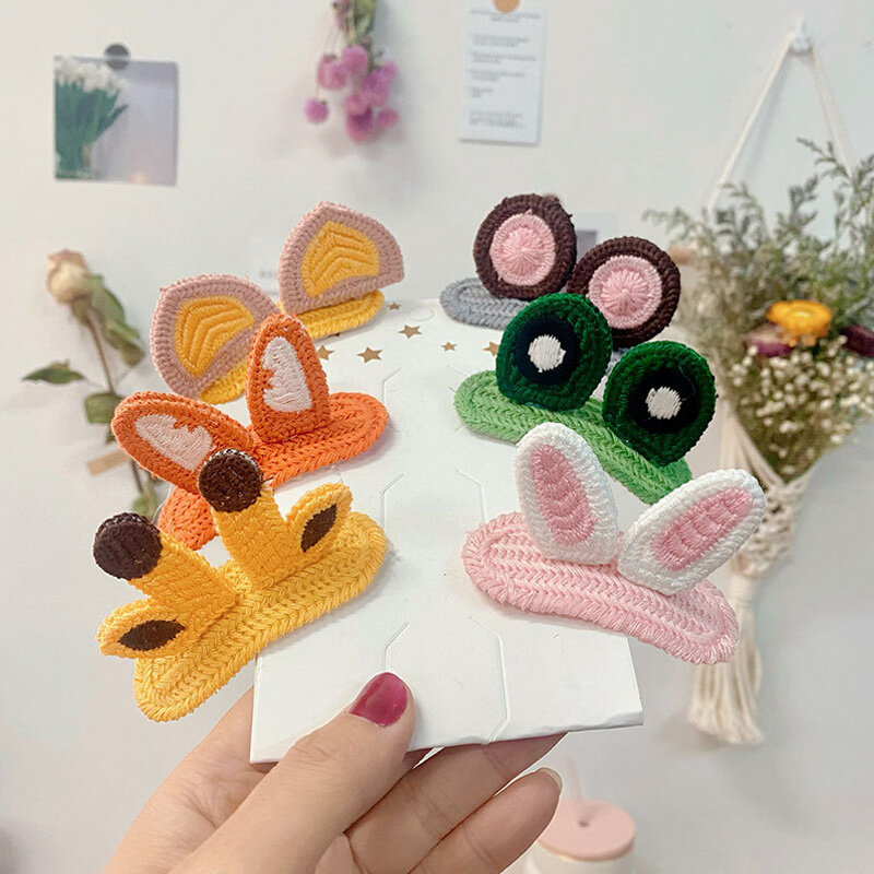 New Cute Animal Ears Hair Clips Christmas New Year Sweet Hair Accessories Hairpins Creative Hairpin Children's Small Gift 2022