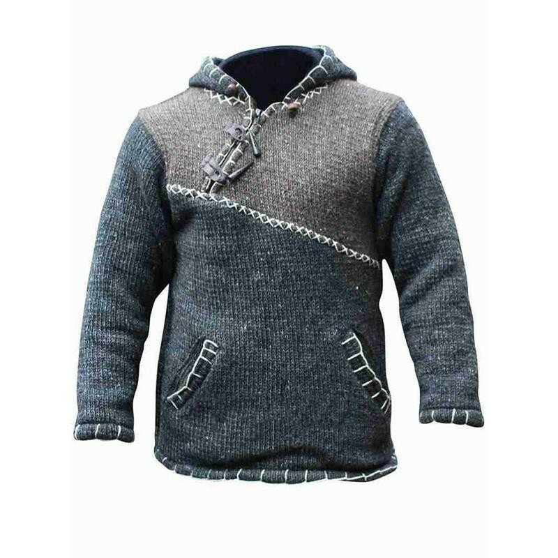 Pull à capuche tricoté pour homme, pull-over décontracté, Streetwear, hiver, 2021