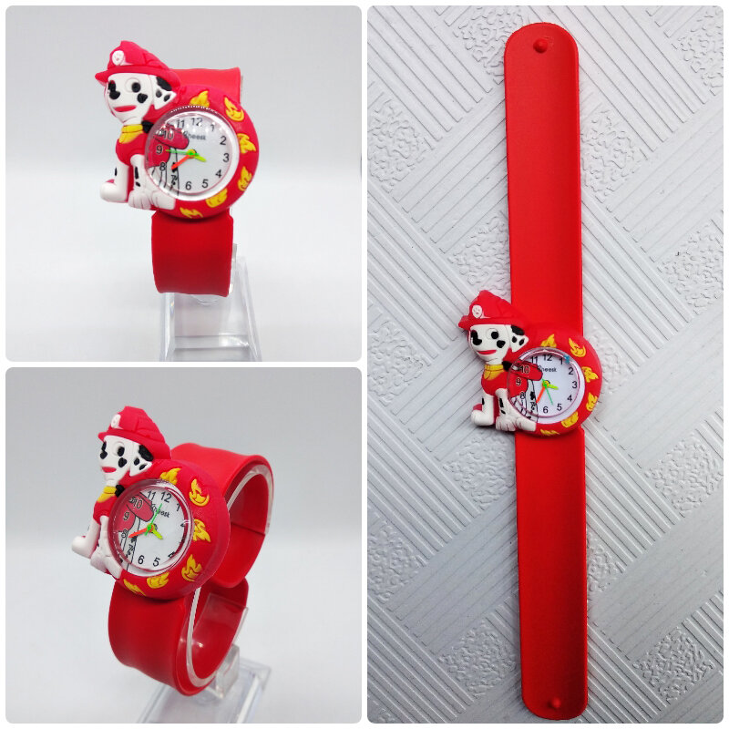 Zespół psa zabawka zegarek dla dzieci dziecko czas nauki bransoletka dzieci Slap zegarki dziewczyny chłopcy dzieciak prezent urodzinowy zegar dla ucznia