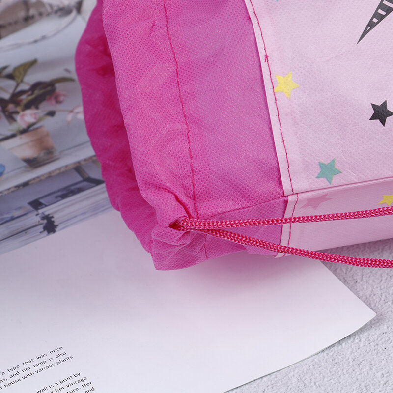 Kids Non-woven Bag Backpack Travel School Bag Decor Drawstring Gift Bag