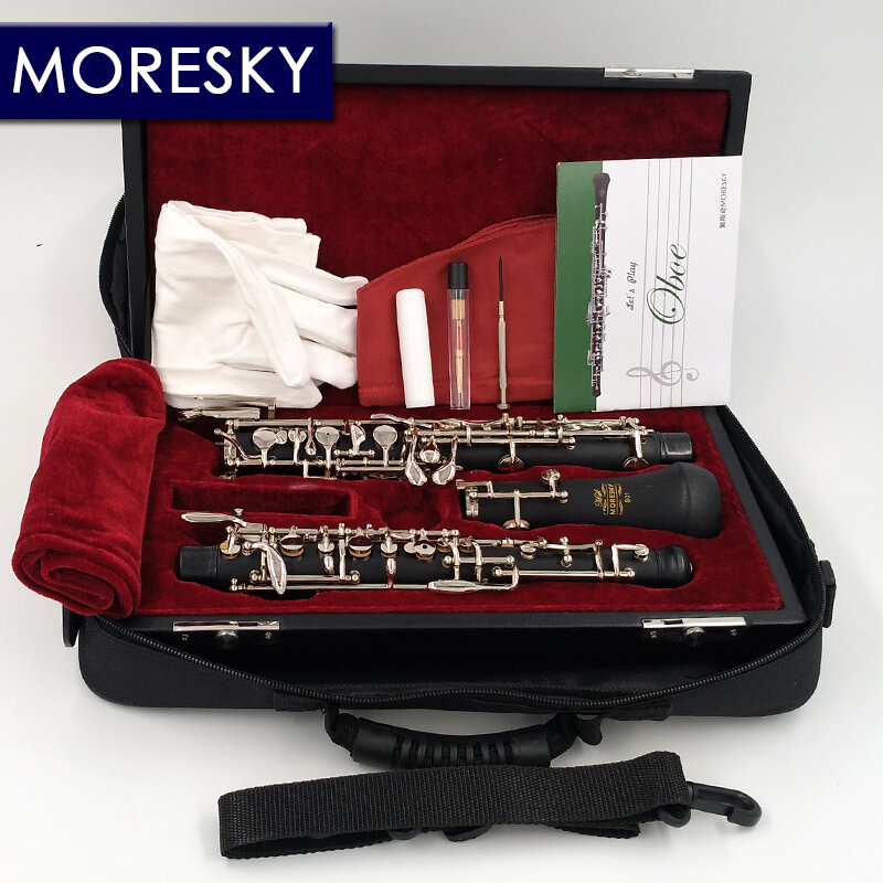 Moresky C Profesional Kunci Oboe Semi Otomatis Gaya Tembaga Nikel Nickelplate Moresky Oboe S01