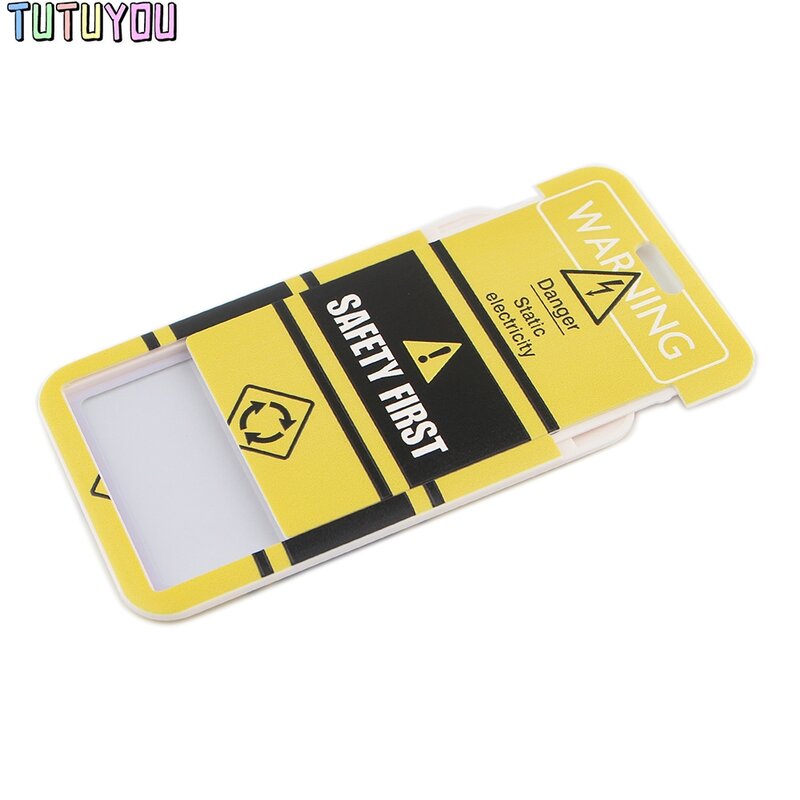 1pc PC2572 Safety First Warning Fashion Lanyards ID Badge Holder Bus Card Holder Staff Card Bank Credit Card Holder Accessories