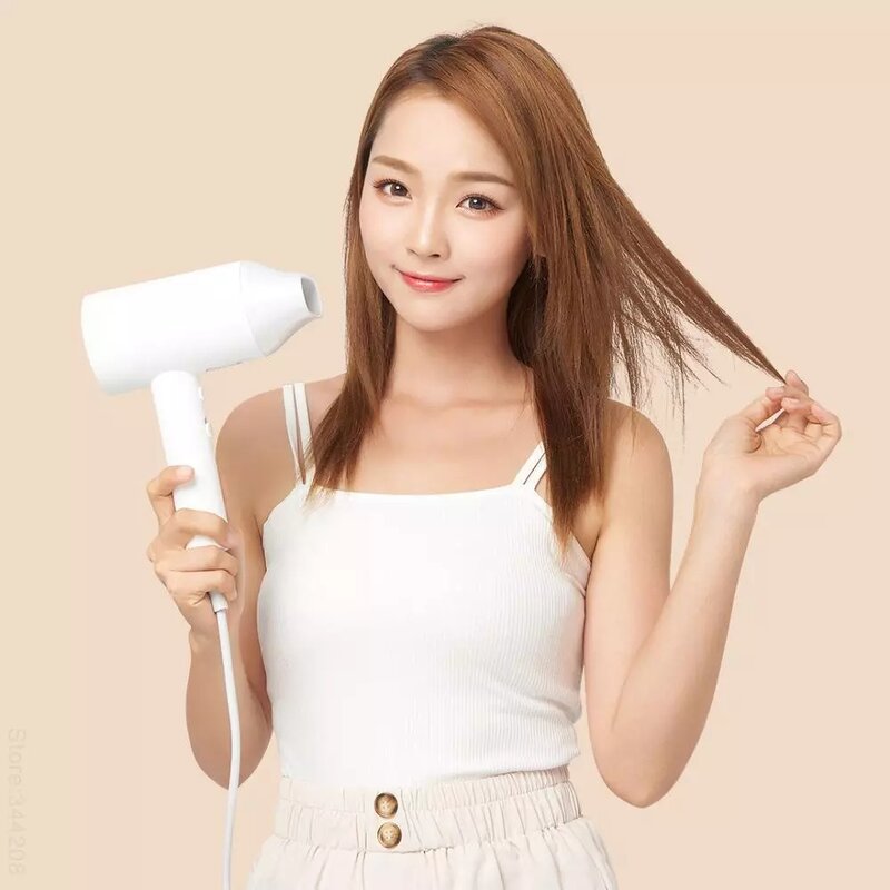 Secador de pelo de 2020 SHOWSEE A1-W aniones iones negativos para el cuidado del cabello profesional de secado rápido a casa 1800W portátil secador de pelo difusor constante