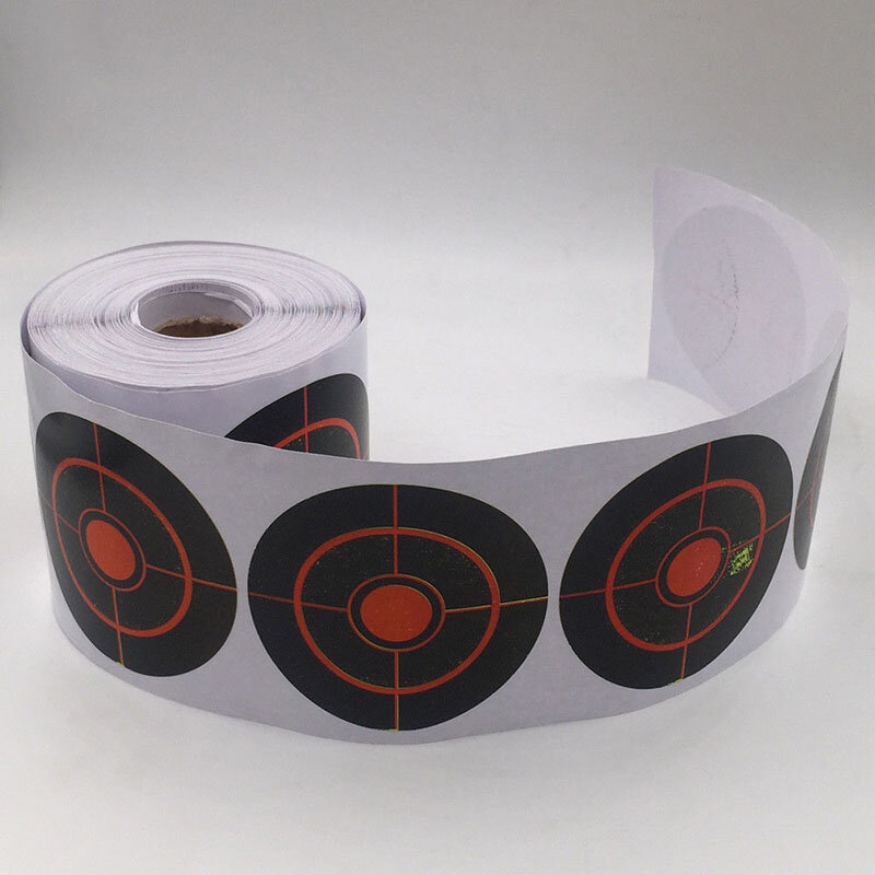 100 Buah Stiker Tembak Target Percikan Gulung Diameter Aksesori Panahan 7.5Cm untuk Latihan Menembak Dalam Ruangan Luar Ruangan