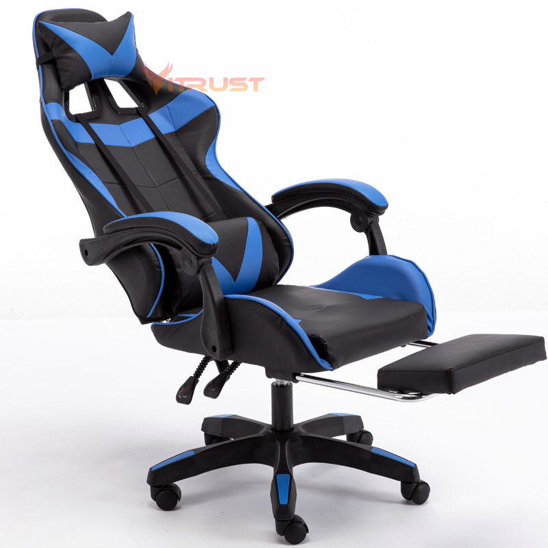 WCG fotel gamingowy fotel wyścigowy krzesło biurowe do komputera leżące krzesło do gospodarstwa domowego LOL kawiarnie sportowe krzesło fotel podnóżek