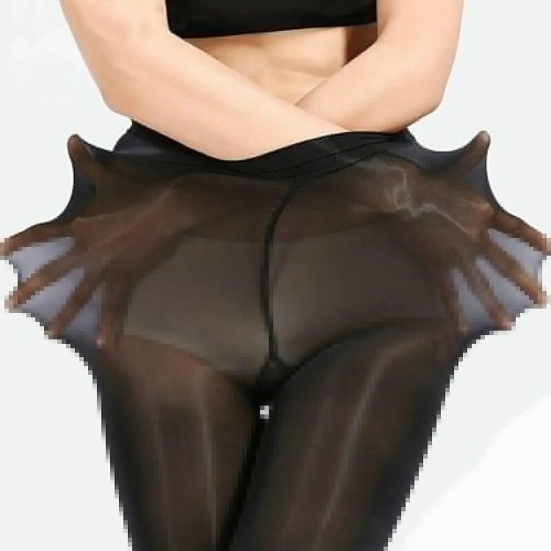 Классические черные женские нейлоновые колготки с высокой талией, женские дышащие эластичные облегающие модные чулки