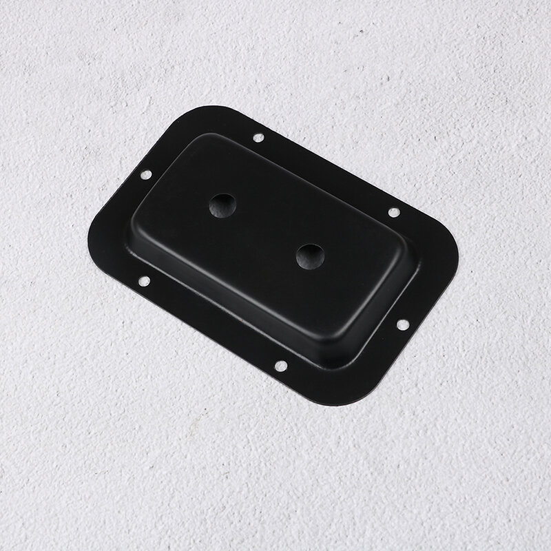 1PC Black Recessed Steel 1/4" Headphone Jack Plate RCA Binding Post Board Dish