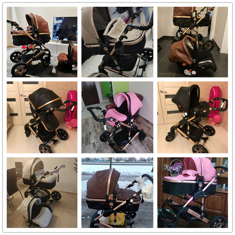 Детская коляска Babyfond 3 в 1, корзина для сна и новорожденных, европейская детская коляска 2 в 1, одна посылка с автомобильным сиденьем