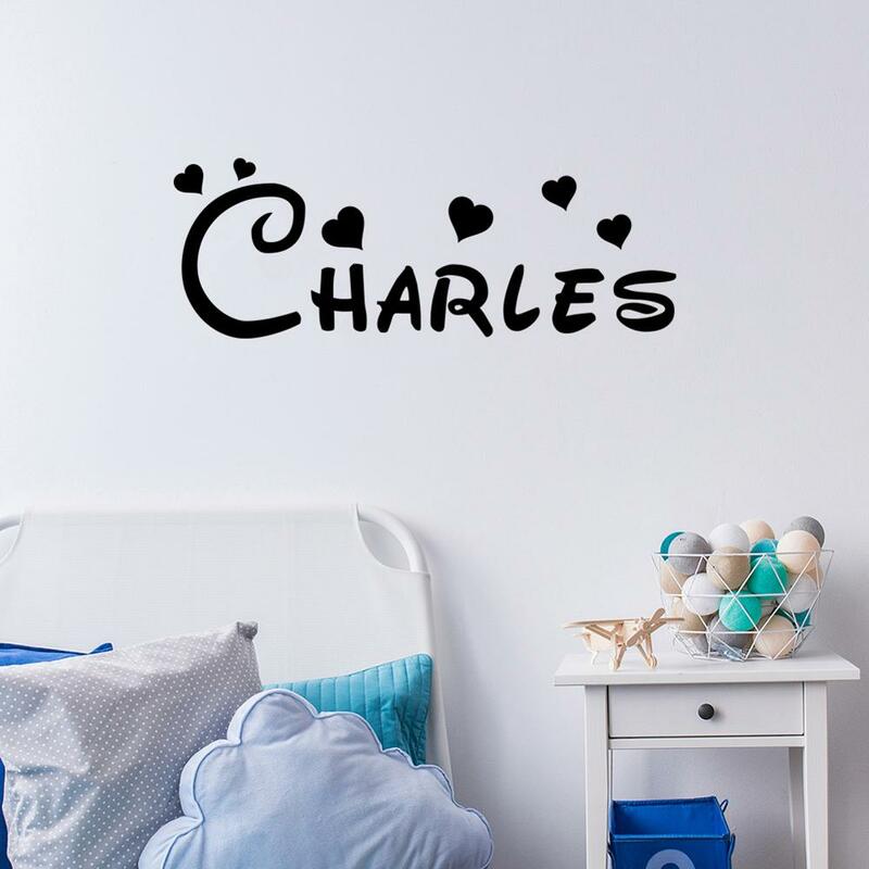 Wall Sticker Personalized Customizable Name with Butterflies Vinyl Art Decal Girl's Nursery Princess Bedroom  Decoration
