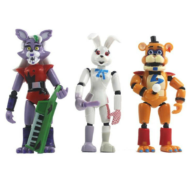 Conjunto de 5 unids/set de figuras de acción de Pvc de Five Night At Freddy, articulación desmontable Fnaf Bonnie Bear Rabbit, modelo de Freddy Toys