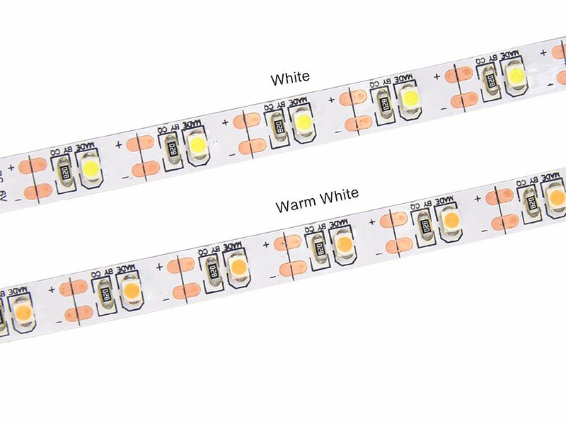Tira de luces Led de 12 V CC, cinta de luz SMD 2835, 1M- 5M, blanco cálido, 12 V, 12 V, para cocina, decoración del hogar, TV, Ledstrips
