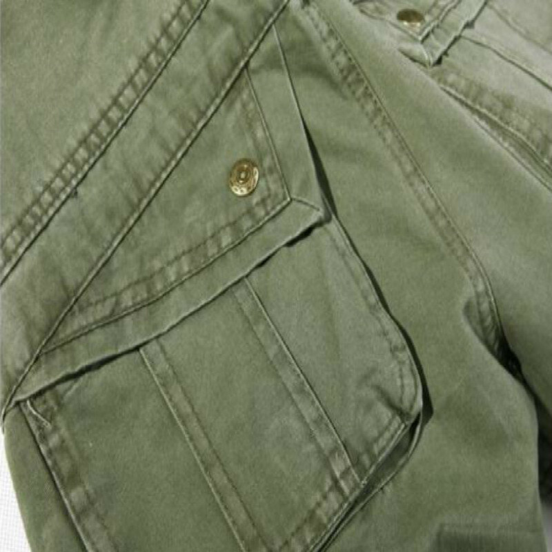 2019 novos homens calças de carga do exército verde cinza preto grandes bolsos decoração casual fácil lavagem masculino calças outono frete grátis p1309