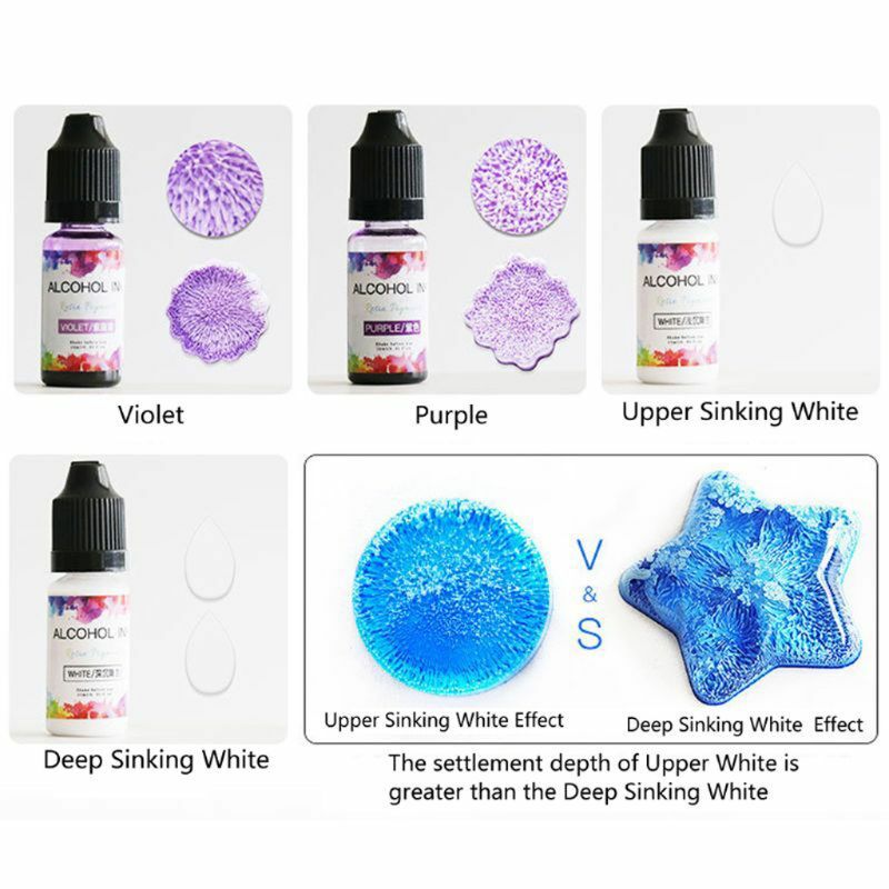 14/22/24/26/30Color 10ML Alcohol Ink Diffusion Resin Pigment Kit Liquid Colorant Dye Art DIY