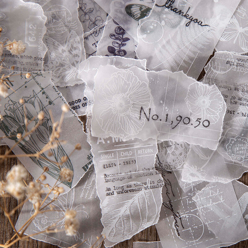 30 folhas/pacote de história de flores eucalipto ácido sulfúrico material papel lixo jornal planejador scrapbooking decorativo diy artesanato papel