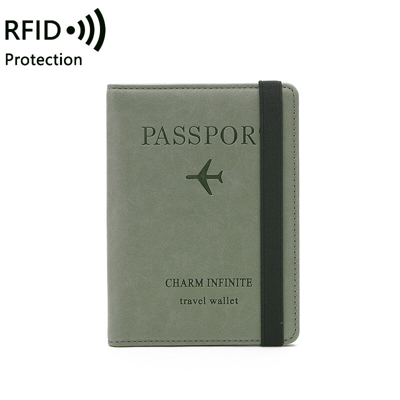 حافظة بطاقات جلدية PU تتفاعل حجب جواز سفر الأعمال يغطي حامل بطاقة البنك ID إكسسوارات السفر للنساء الرجال المحفظة