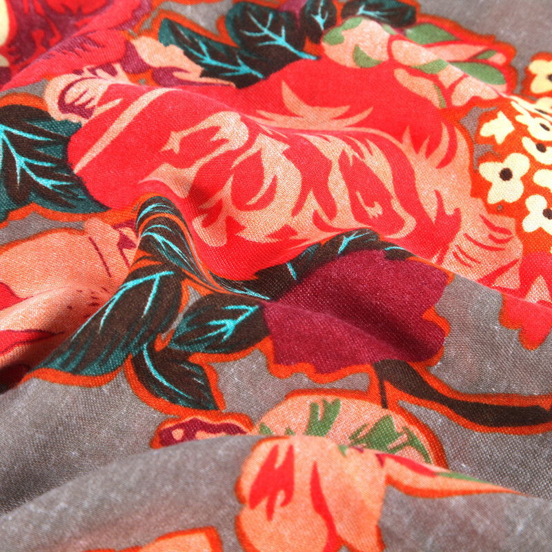 180*90cm scialle in cotone con stampa floreale da donna scialle per protezione solare scialle per aria condizionata