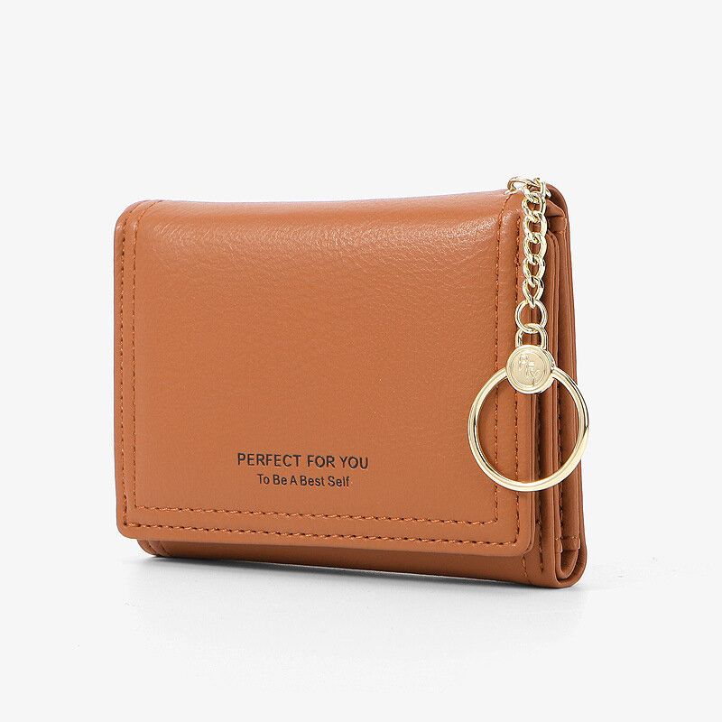 Portefeuille court pour femmes, Mini porte-monnaie, porte-cartes, à loquet, porte-clés, collection 2021