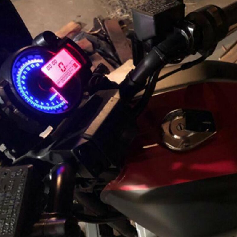 Velocímetro da motocicleta universal à prova dwaterproof água lcd digital odômetro velocímetro motocicleta modificado peças