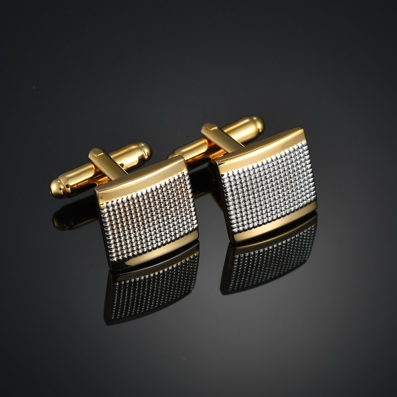 New luxury shirts Cuff links jewelry brand high-grade metal Blue Pink white crown crystal Cufflinks for men's