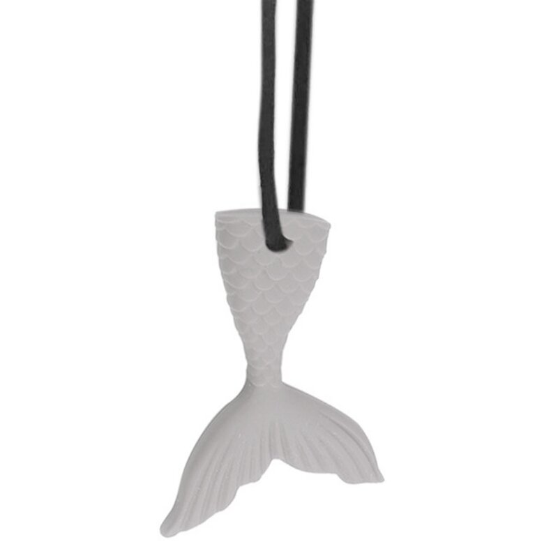 Детский Прорезыватель для зубов N7ME, ожерелье, силиконовая подвеска в форме рыбьего хвоста, прорезыватель для жевания зубов