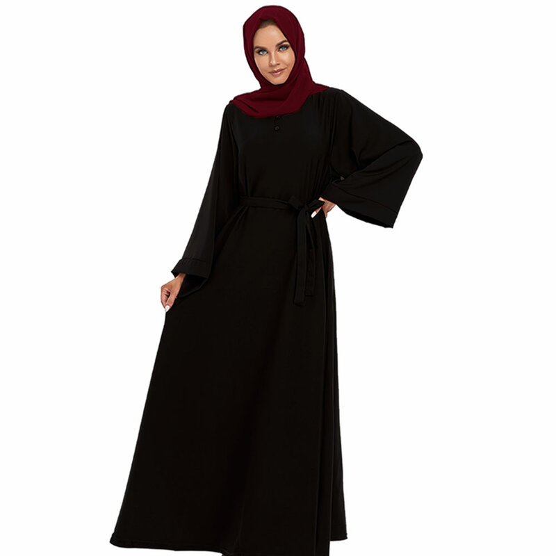 Caftán musulmán para mujer, vestido árabe malayo musulmán abaya dubai, ropa islámica